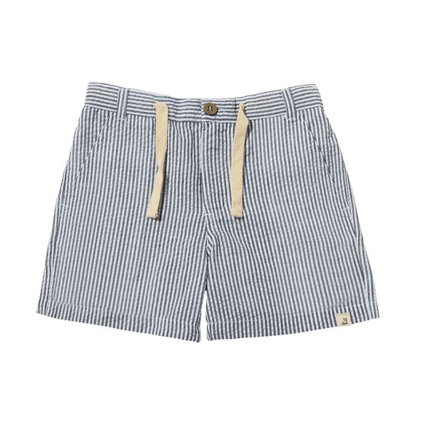 Navy Stripe Seersucker Shorts