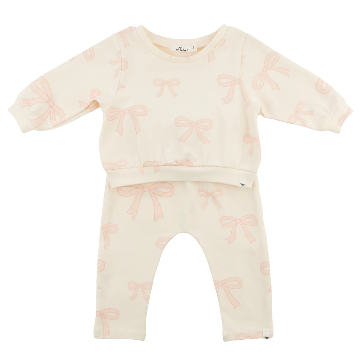 Pink Big Bows Jogger Set
