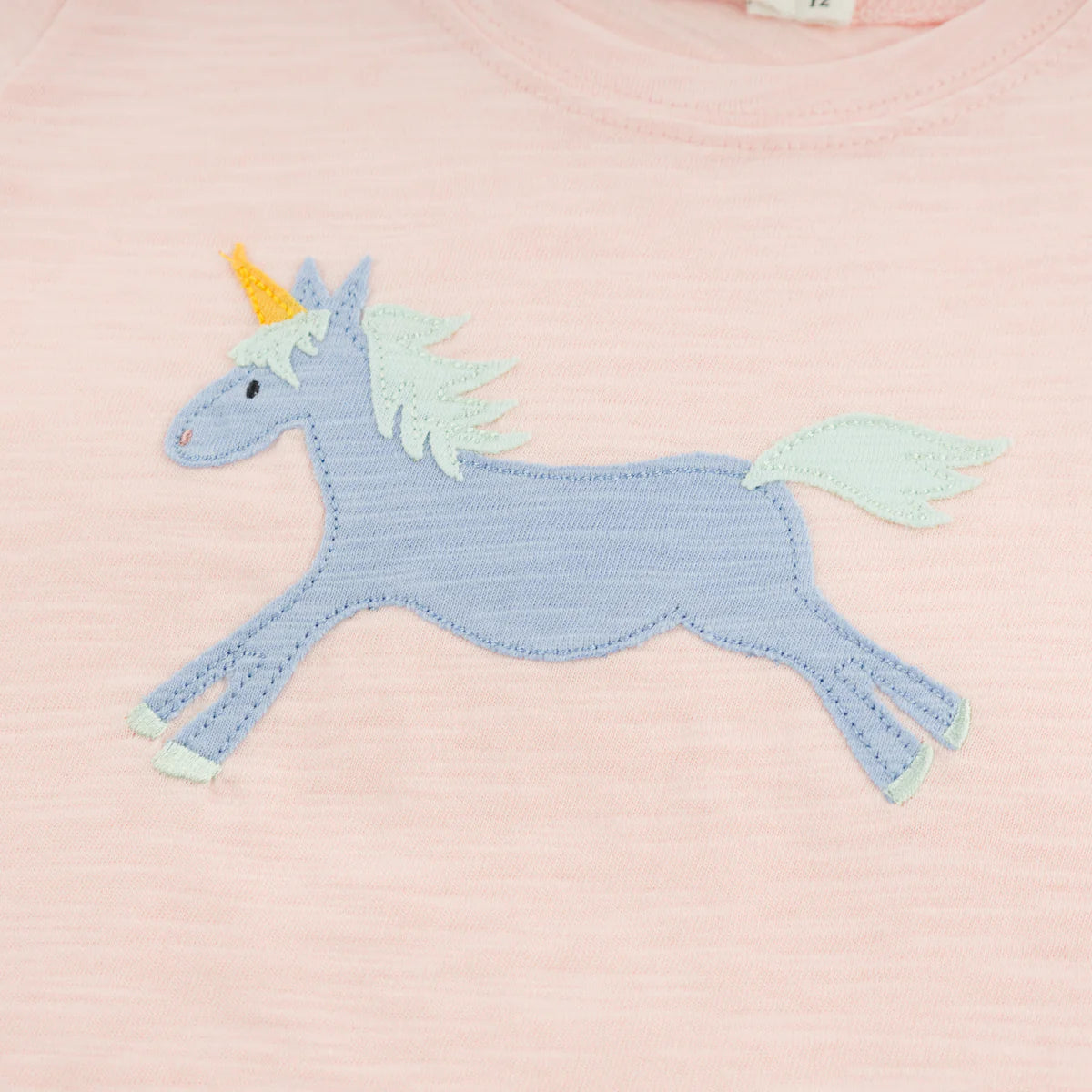 Unicorn Pale Pink Raw Edge Tee