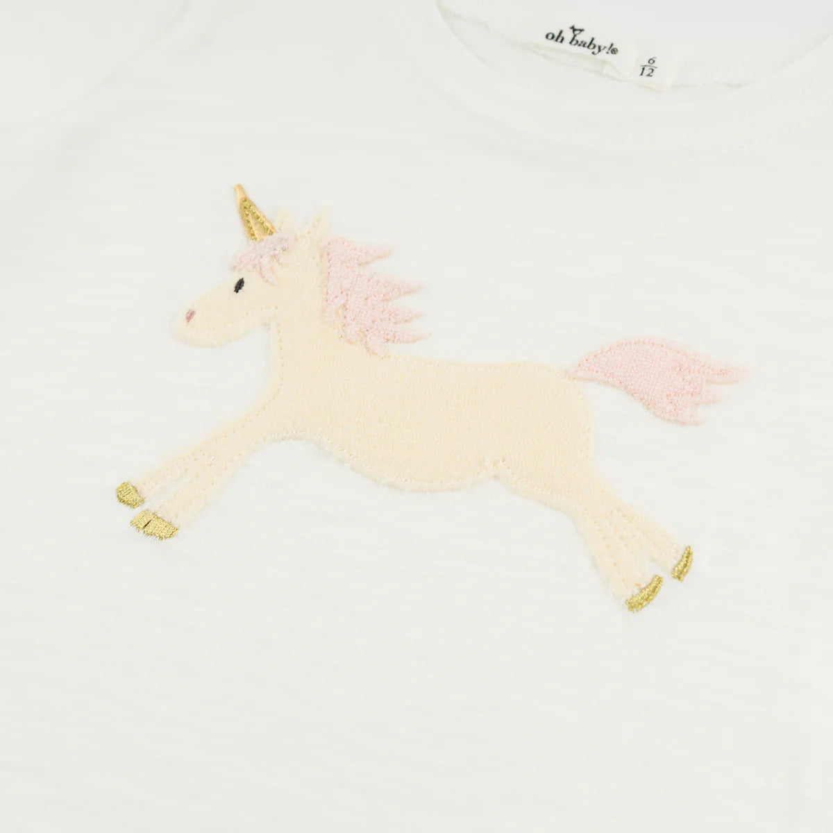 Unicorn Cream Raw Edge Tee