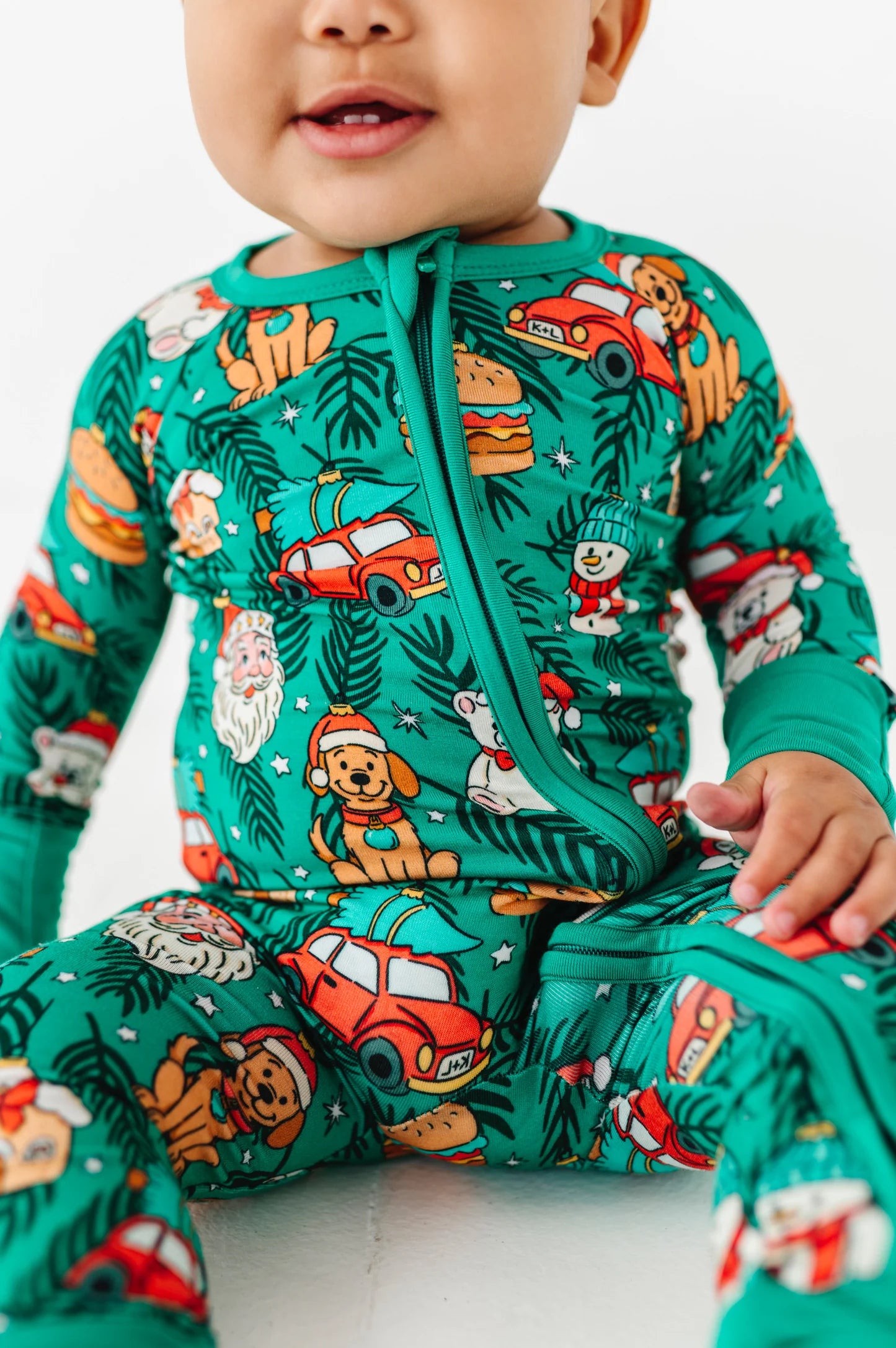 Deck the PJs Convertible Footie Pajama