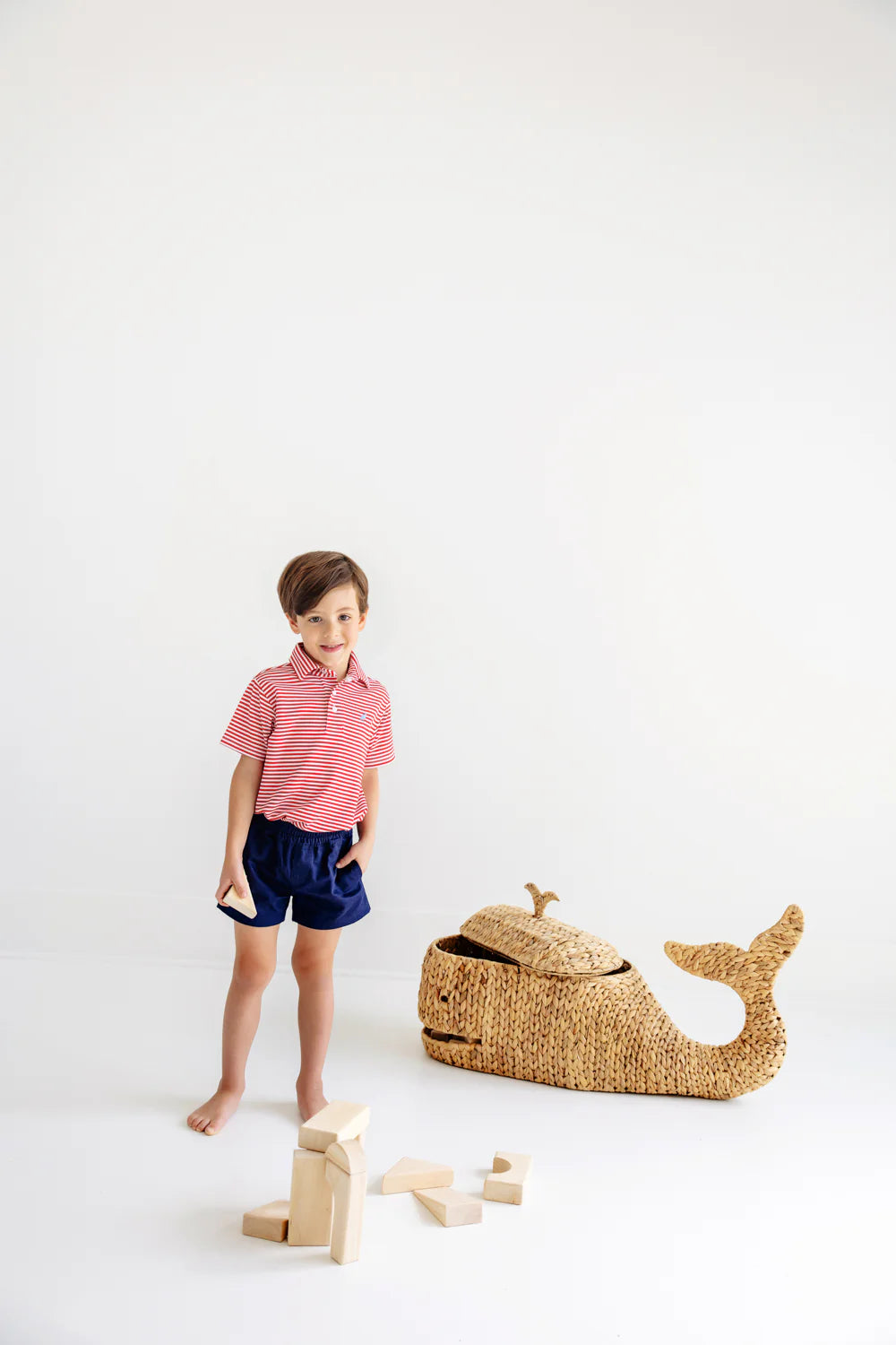 Prim & Proper Polo in Red Stripe