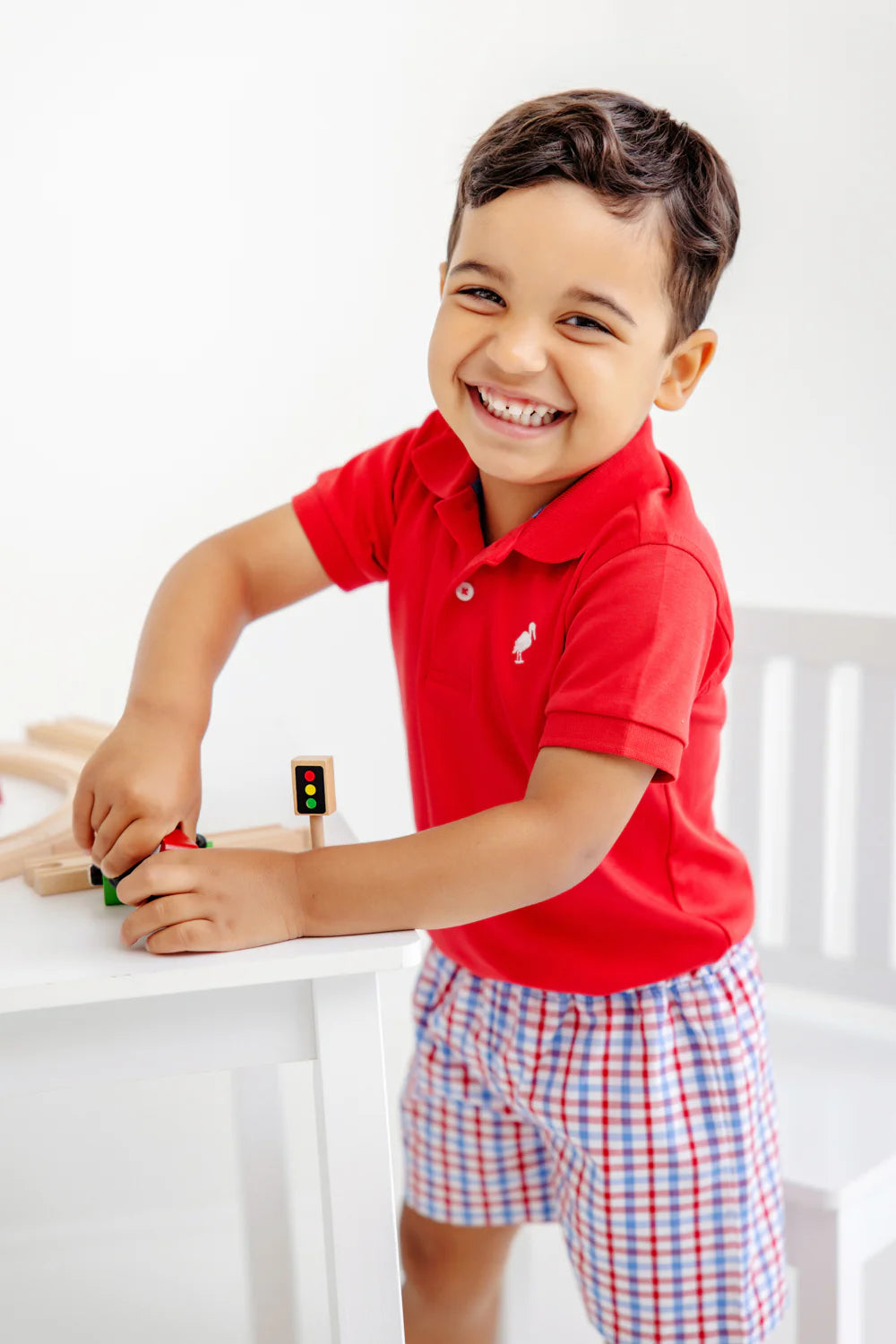 Boys & Baby Plaid Shorts