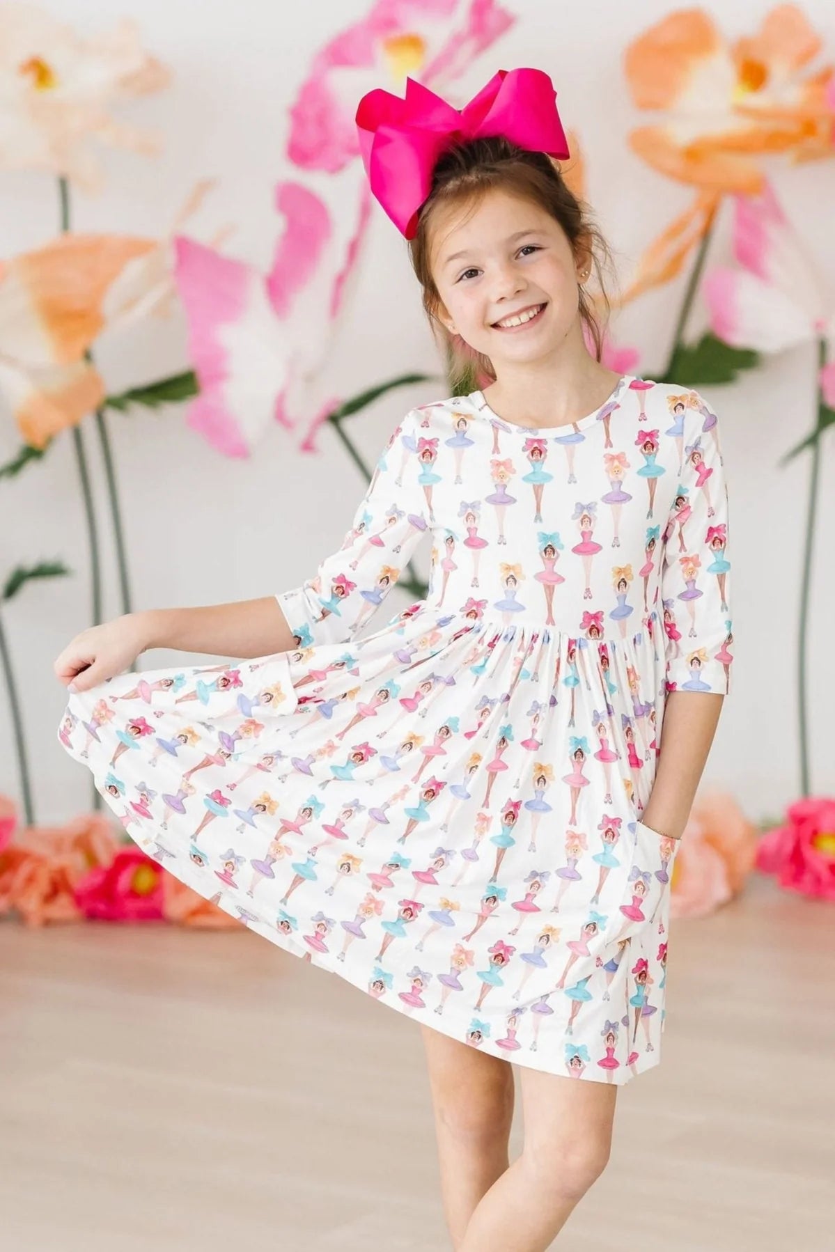 Ballerina Bows Pocket Twirl Dress