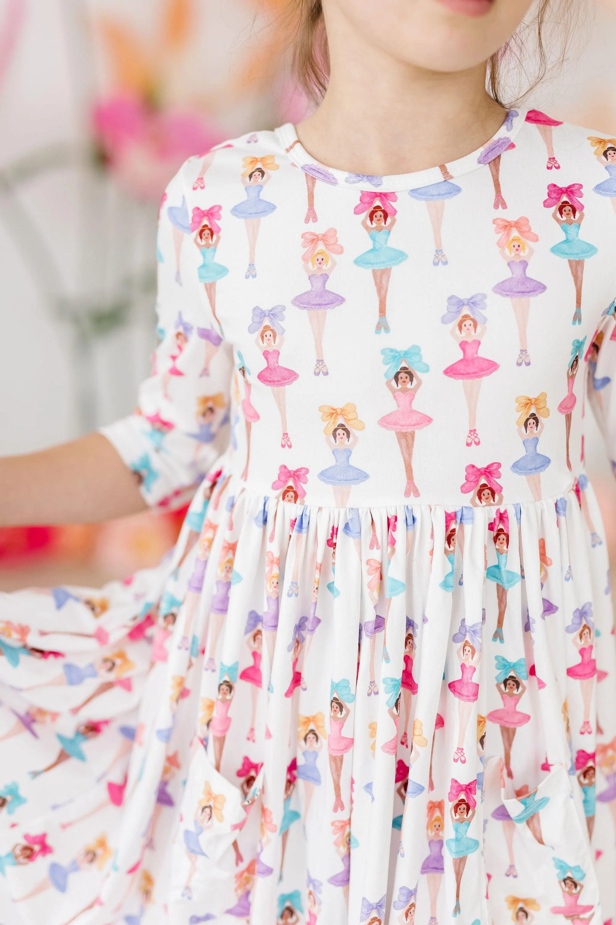 Ballerina Bows Pocket Twirl Dress