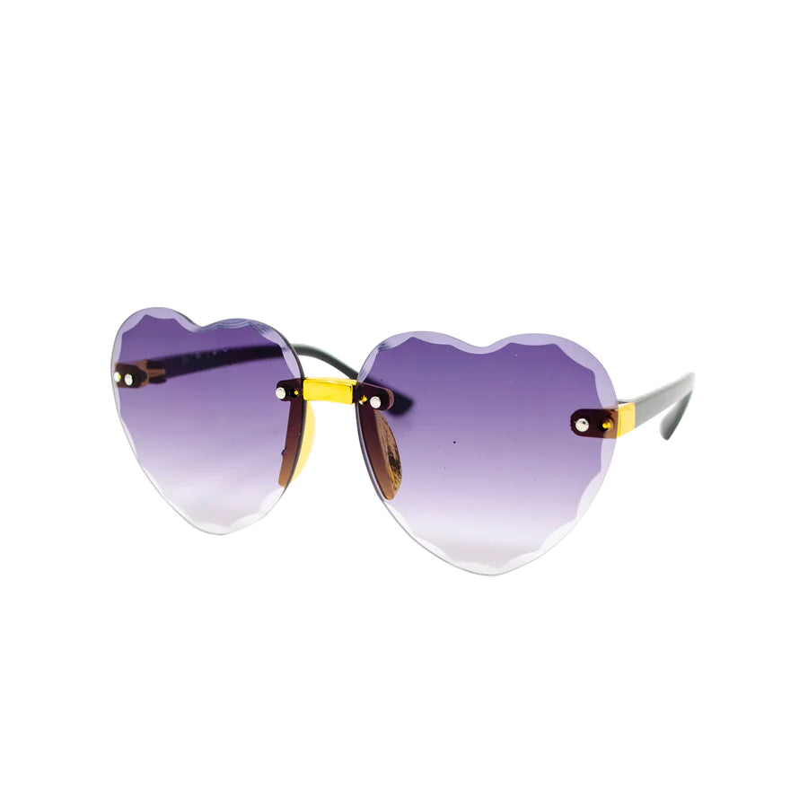 Pink Frameless Heart Sunglasses