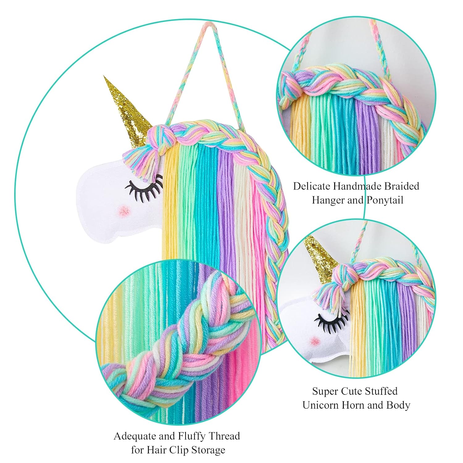 Unicorn Hair Clip Holder