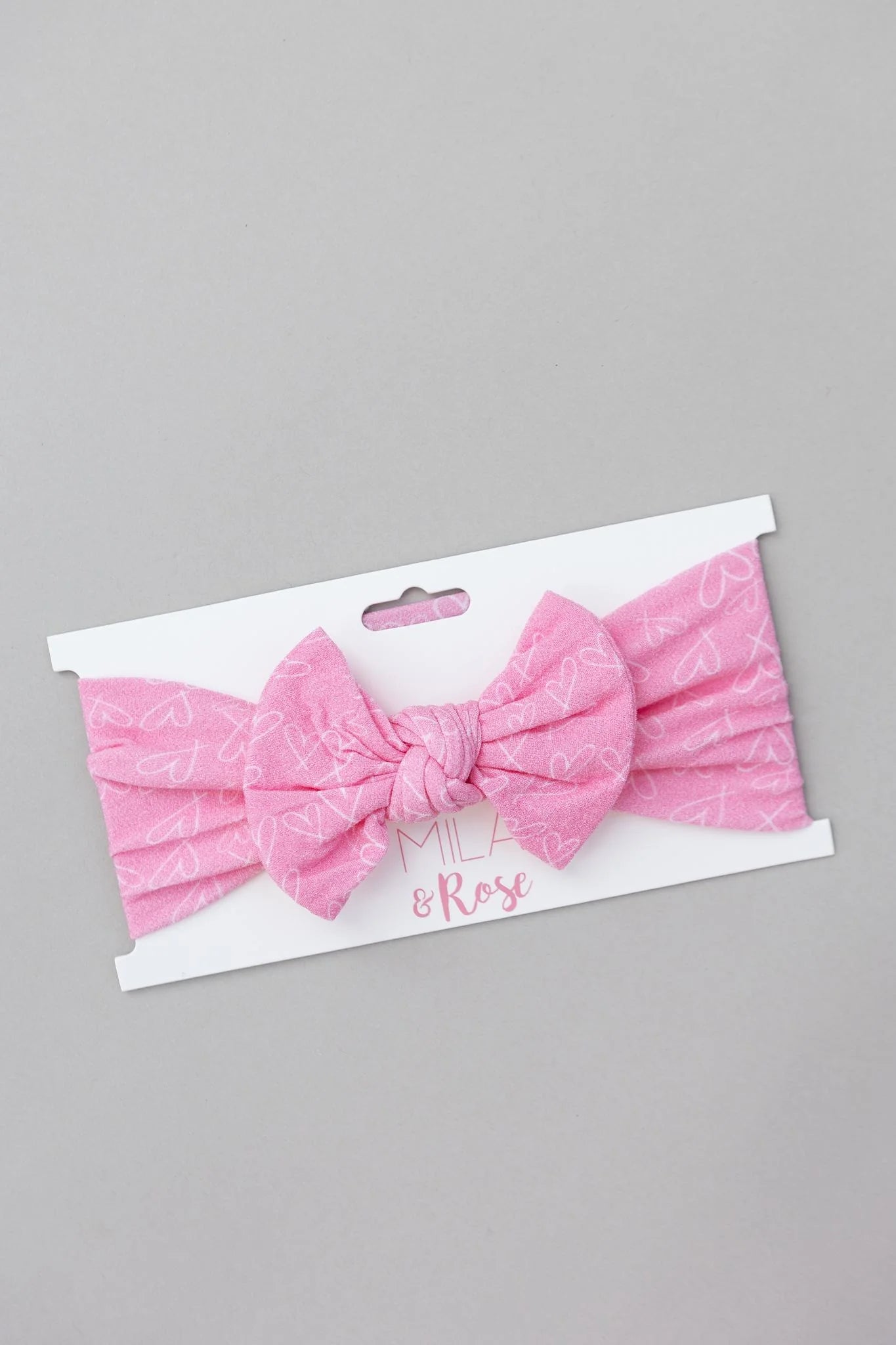 Feeling Pink Nylon Bow Headwrap