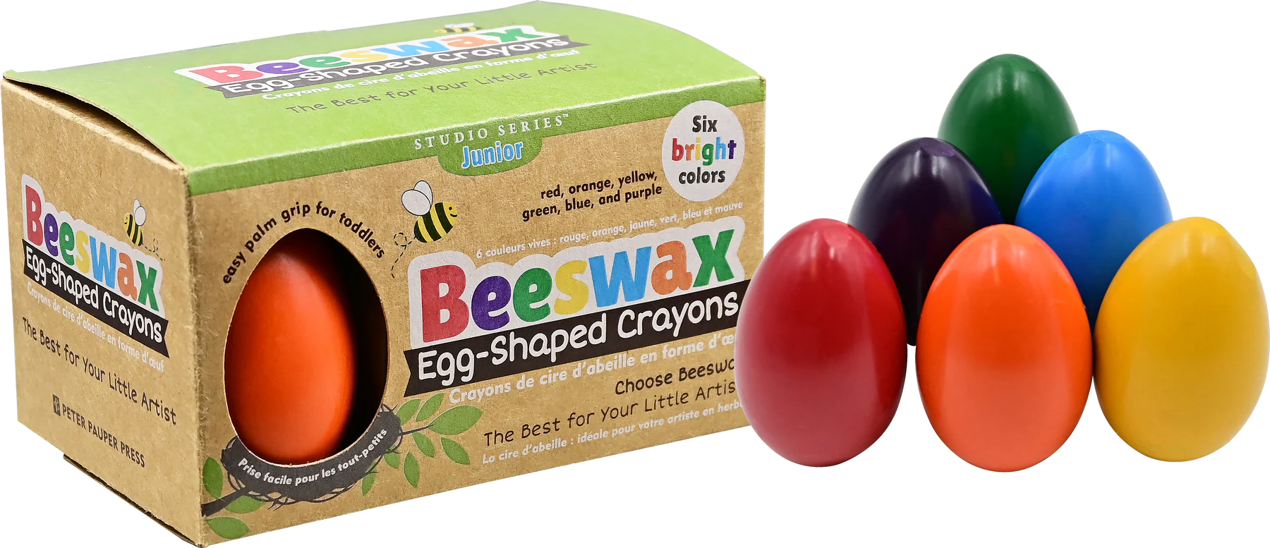 Beeswax Egg-Shaped Crayons