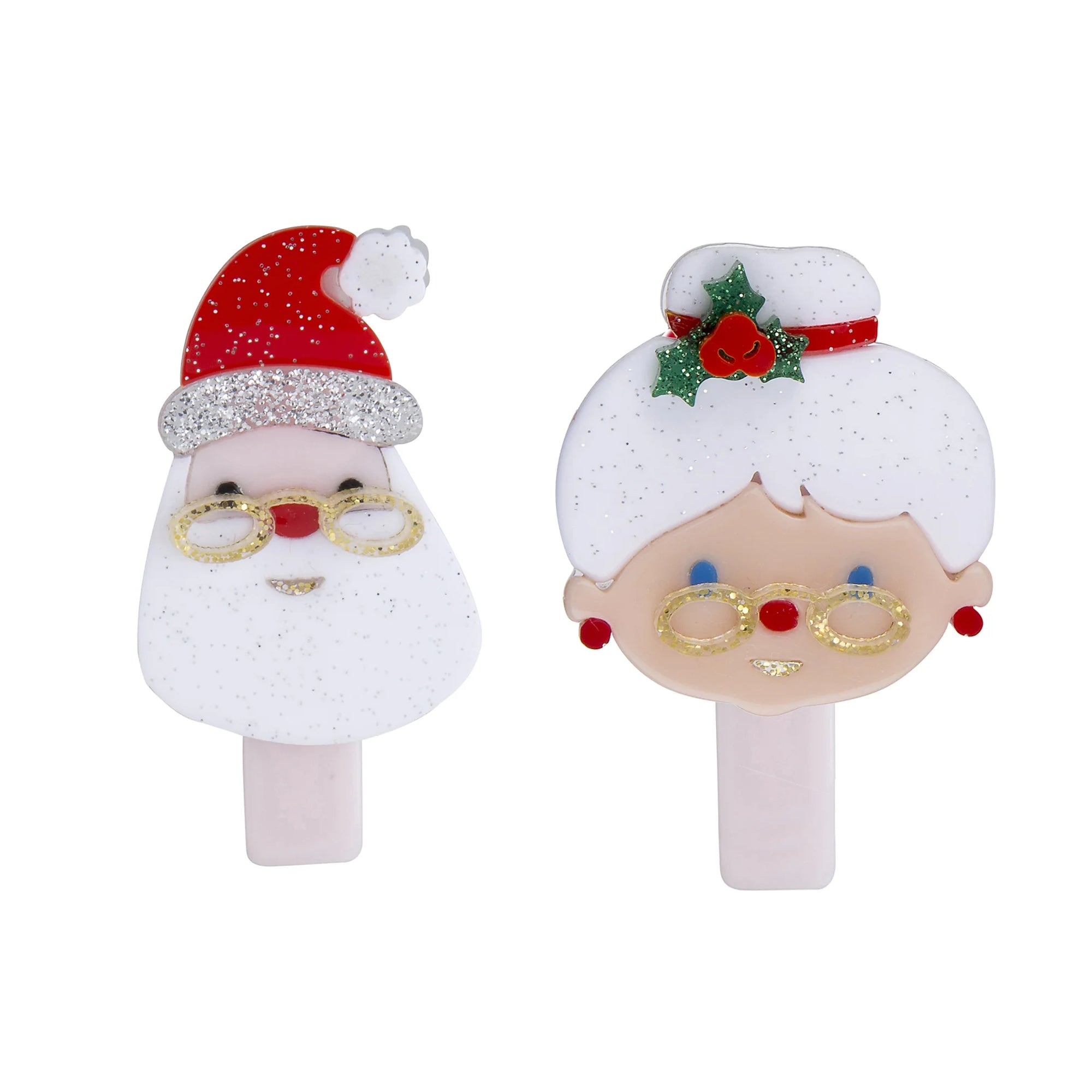 Santa Claus + Mrs. Claus Alligator Clip