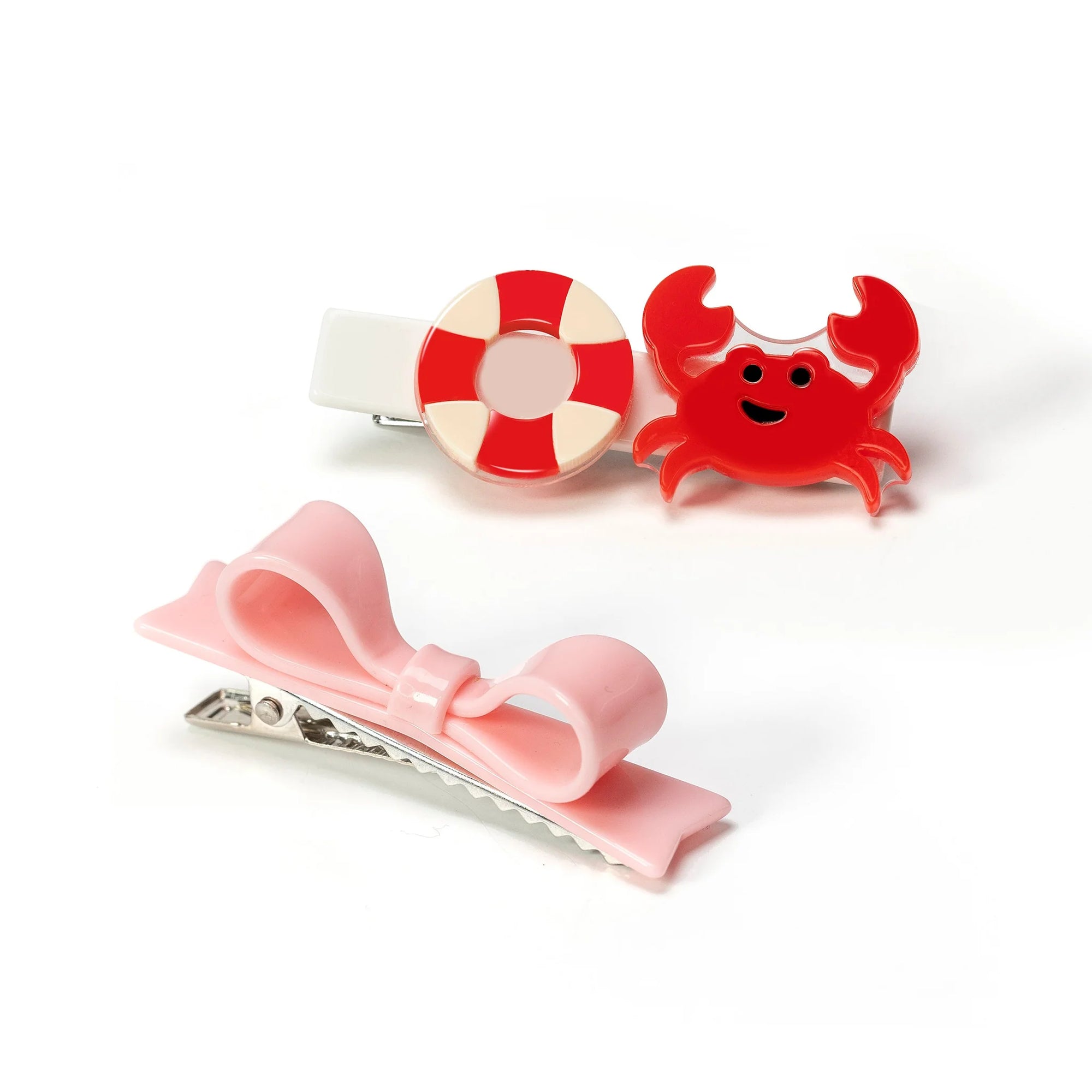 Crab and Bowtie Hair Clips (Set of 3)