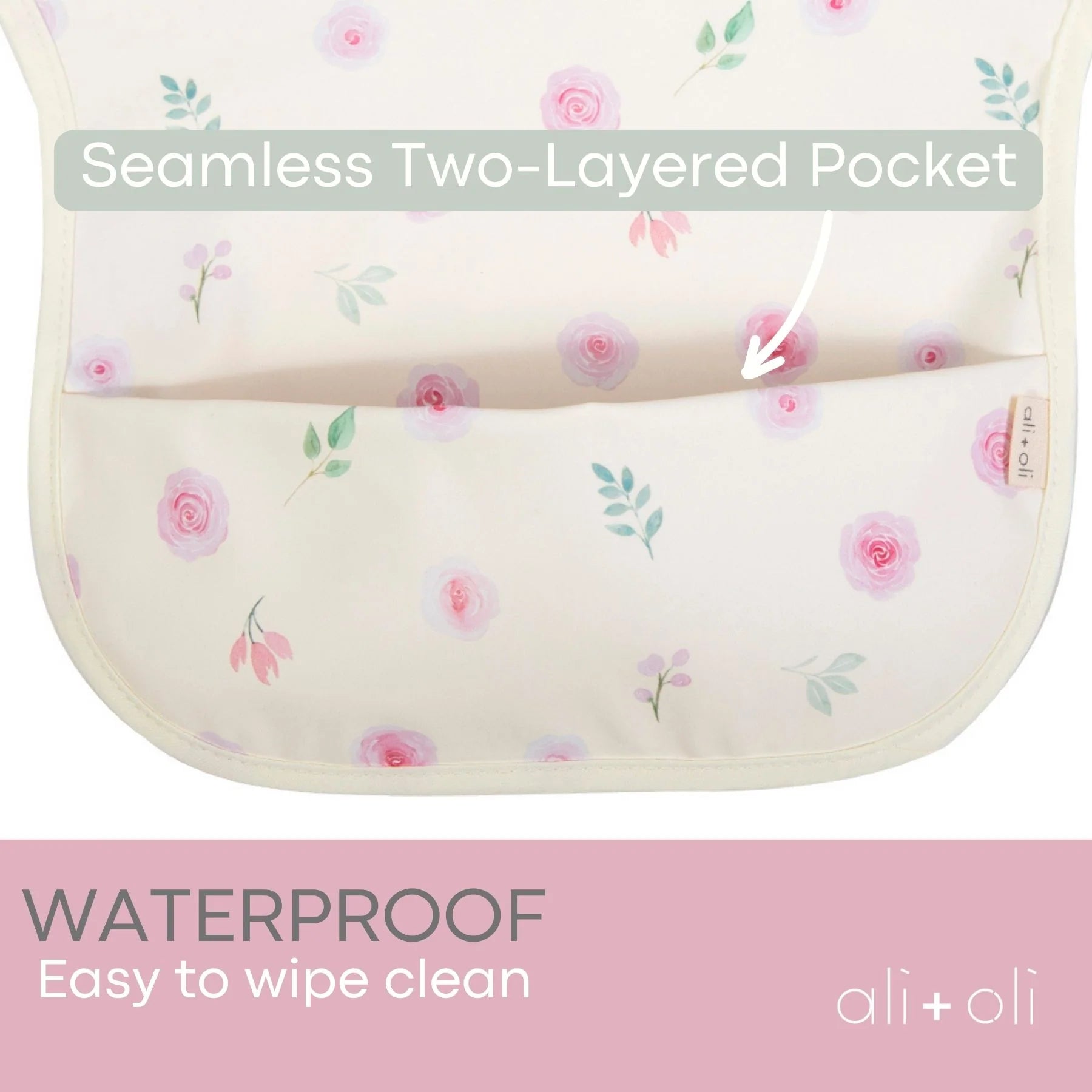 Floral Smock Bib for Baby & Toddler (1pc)