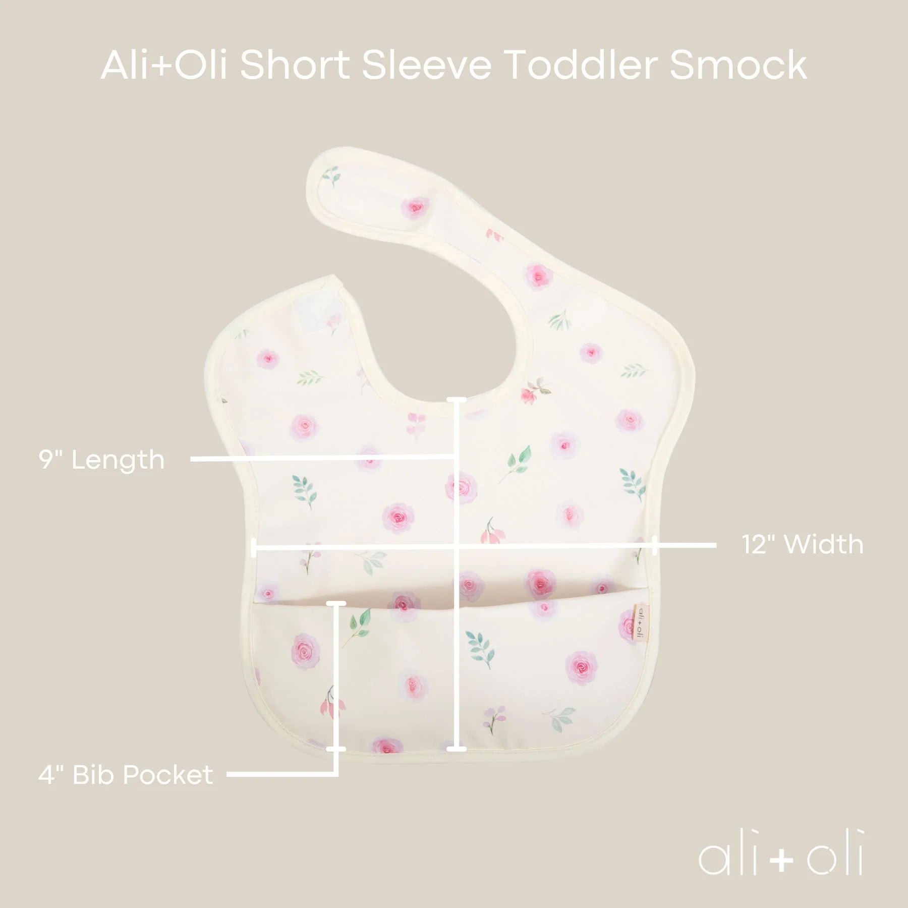 Floral Smock Bib for Baby & Toddler (1pc)