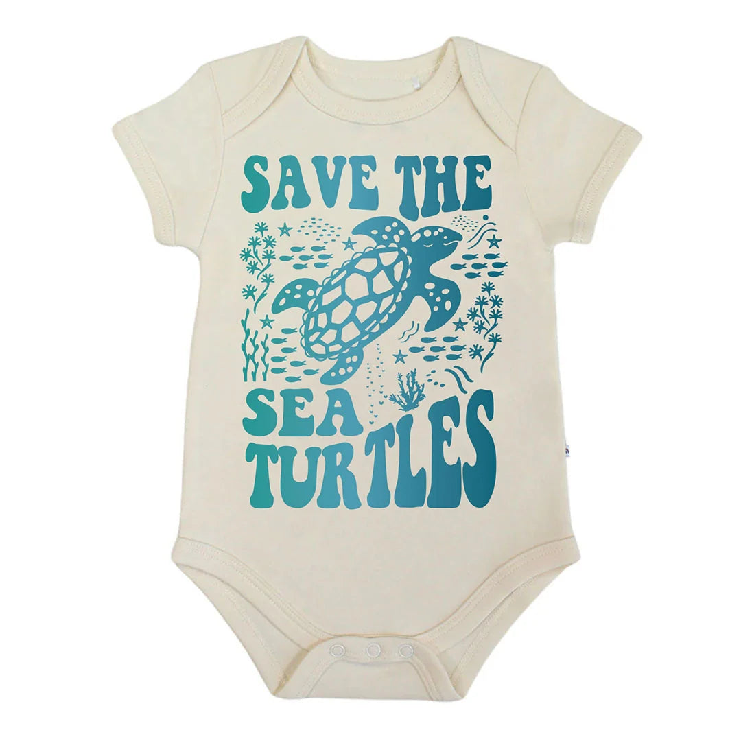 Save the Sea Turtles Cotton Baby Onesie