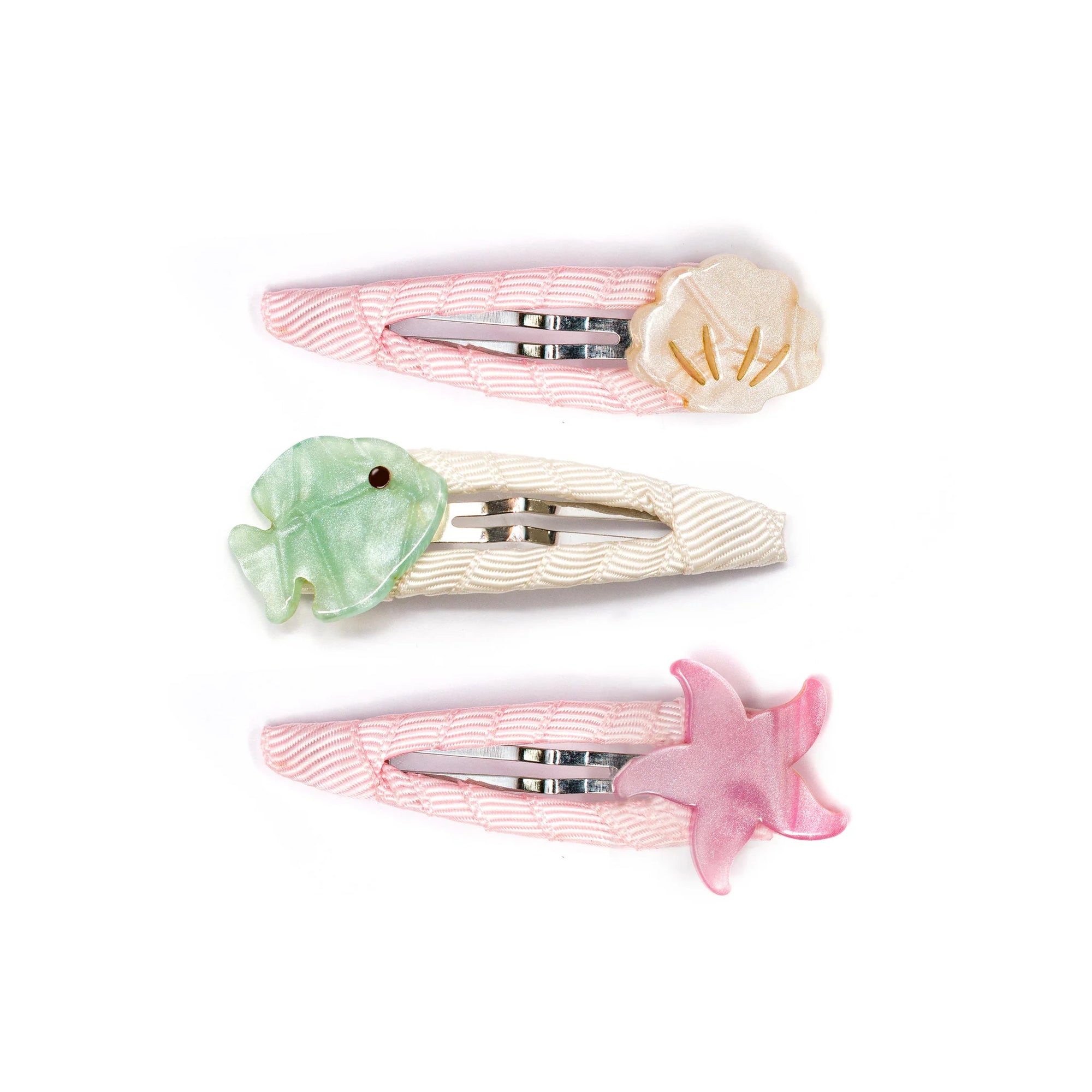 Fish Starfish Seashell Hair Snap Clips