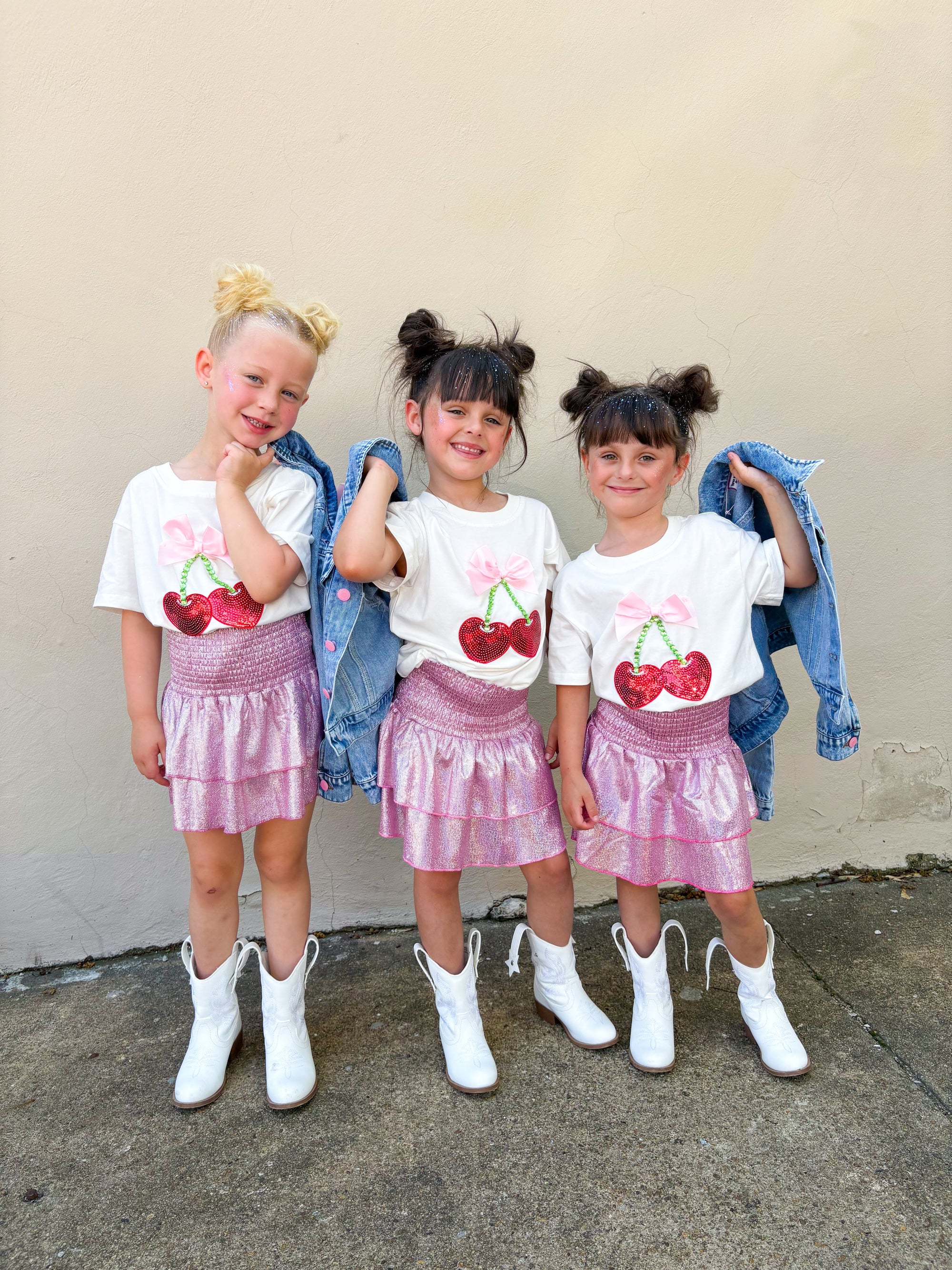 Cherry and Bow Gem Top