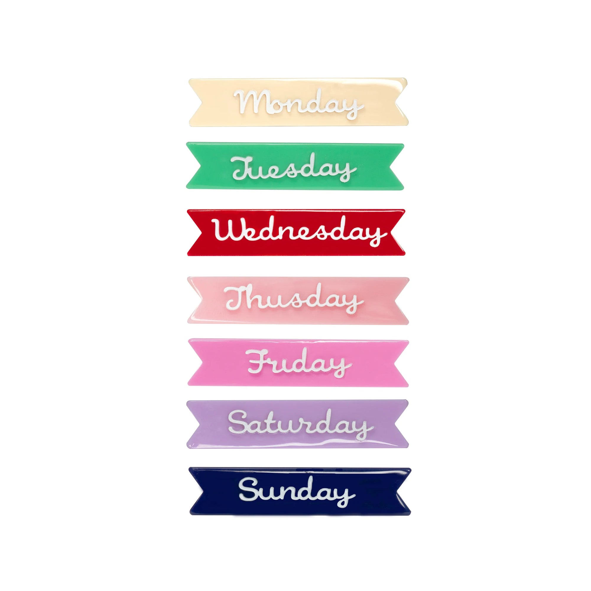 Days of the Week Hair Clips Set/7