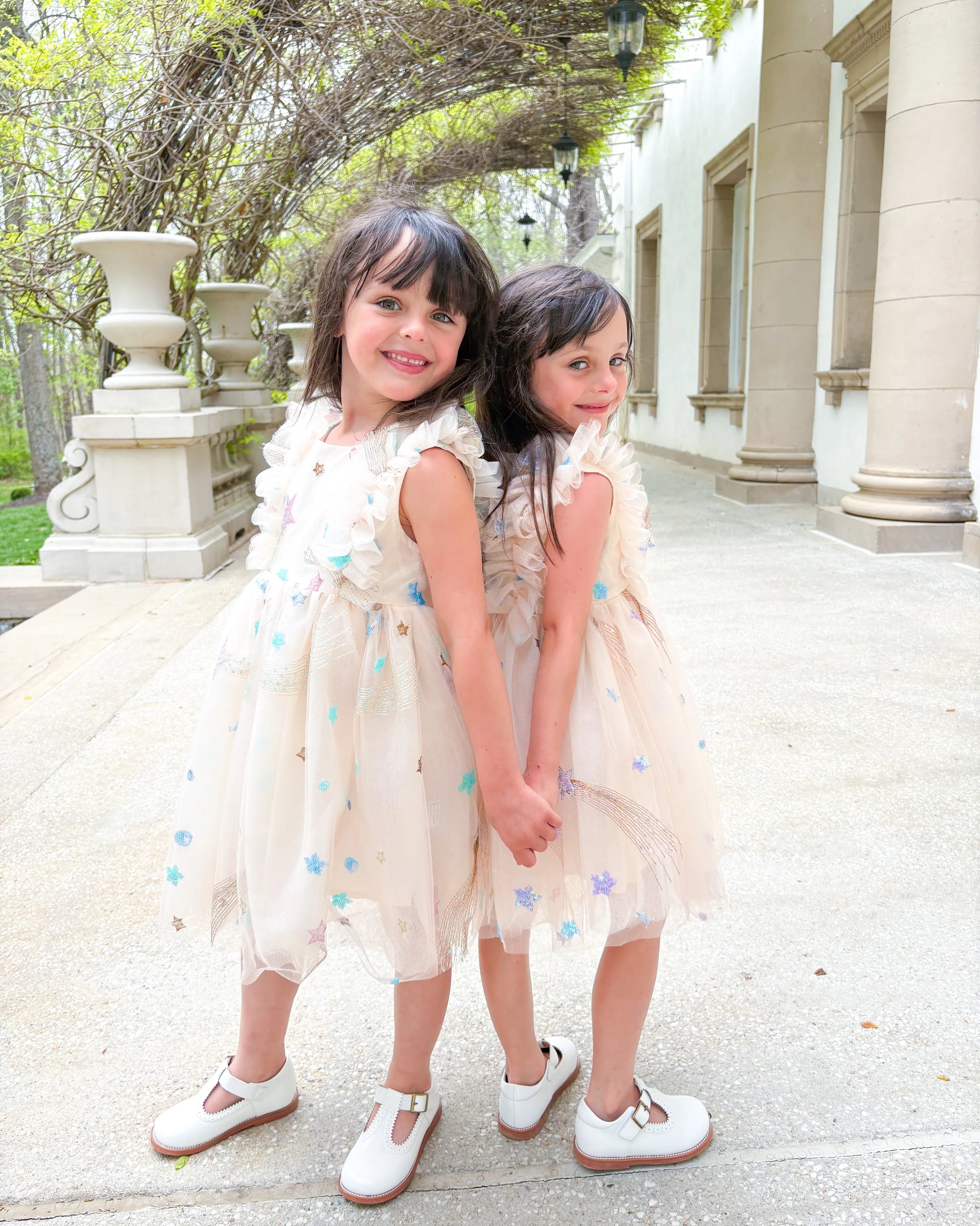 Cream Tulle Star Dress