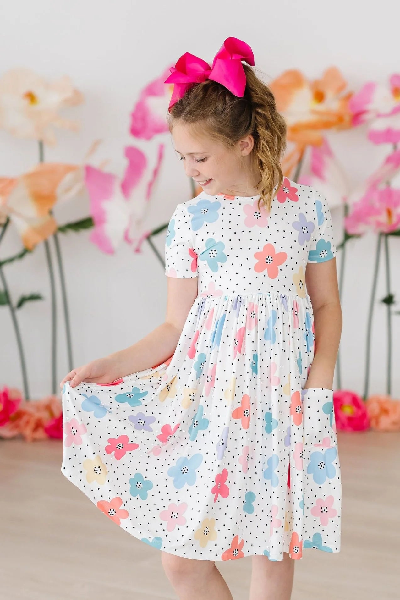 Dots & Daisies Pocket Twirl Dress