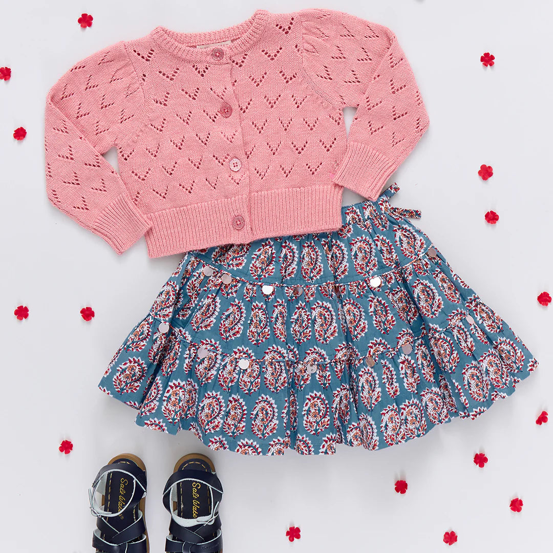 Allie Skirt in Blue Paisley