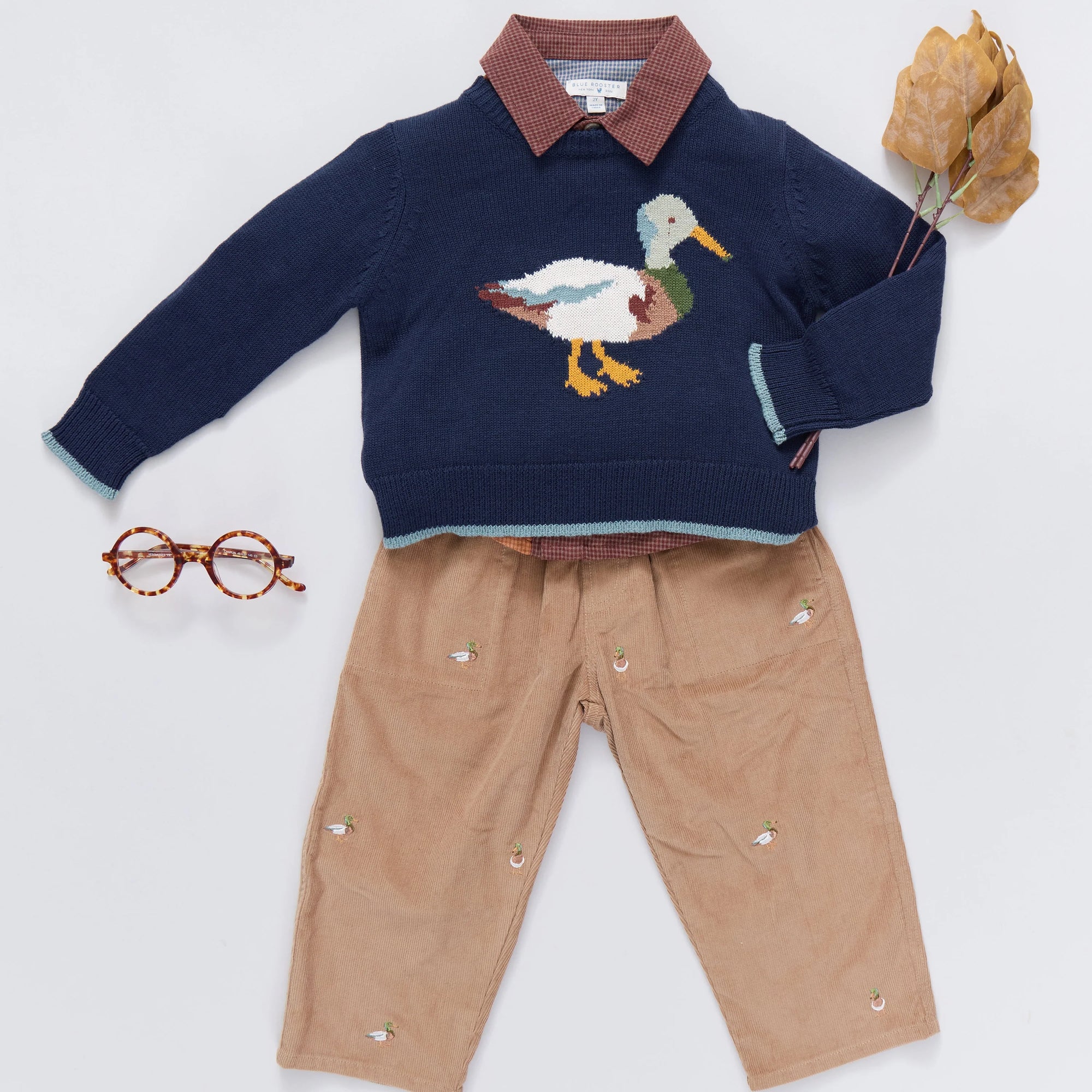 Oliver Sweater in Navy Mallard