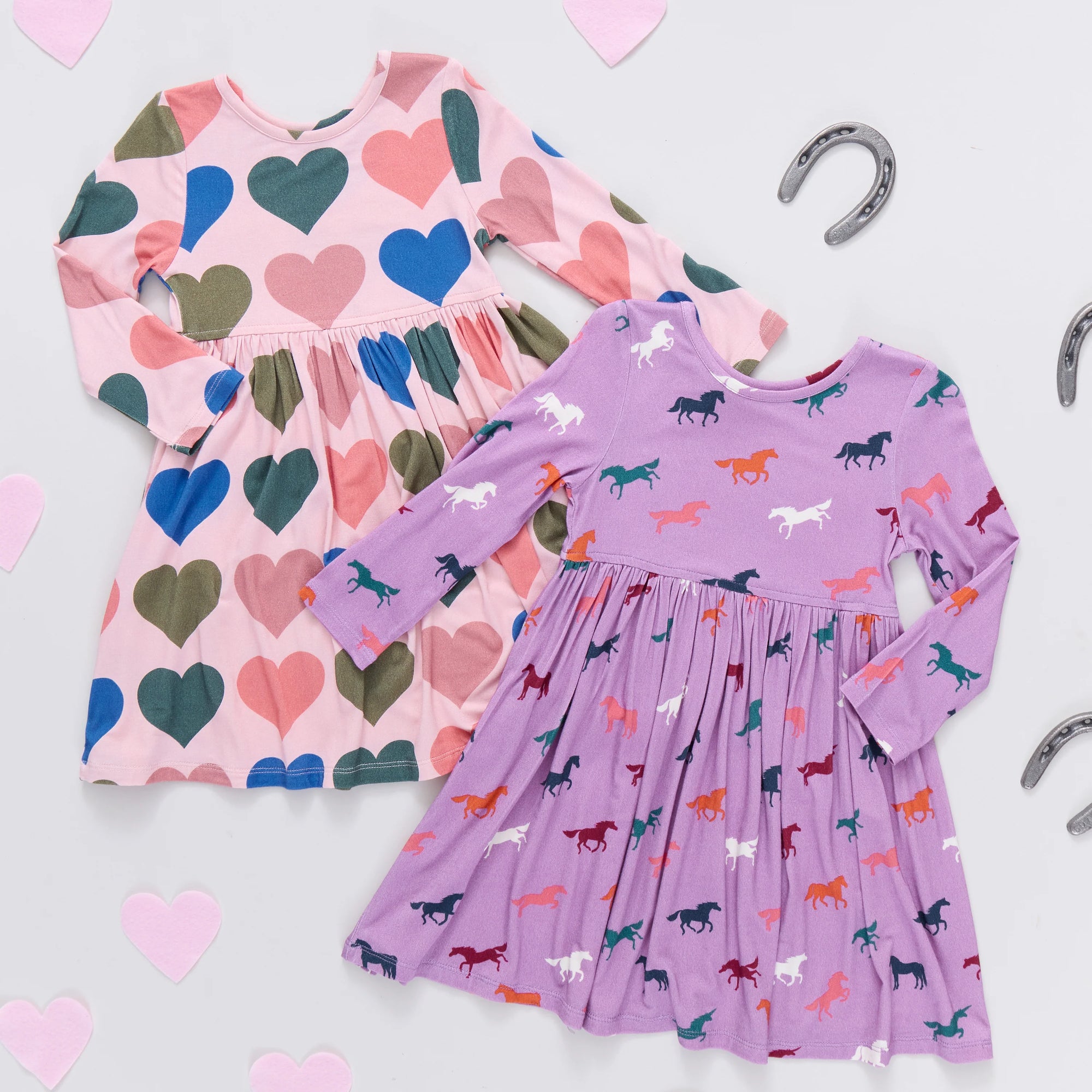 Bamboo Steph Dress in Oversized Hearts