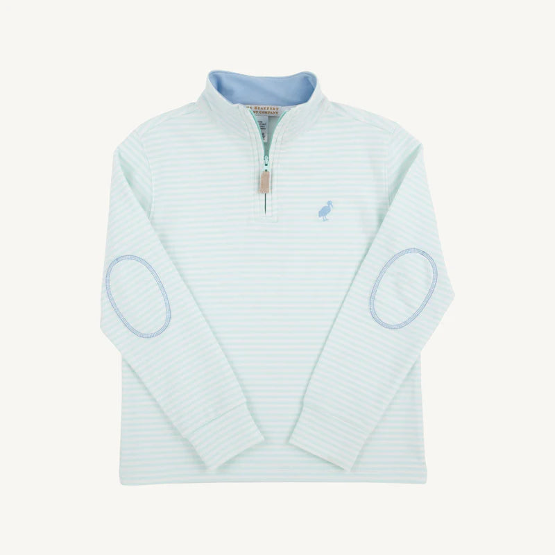 Hayword Half-Zip in Sea Island Seafoam Stripe