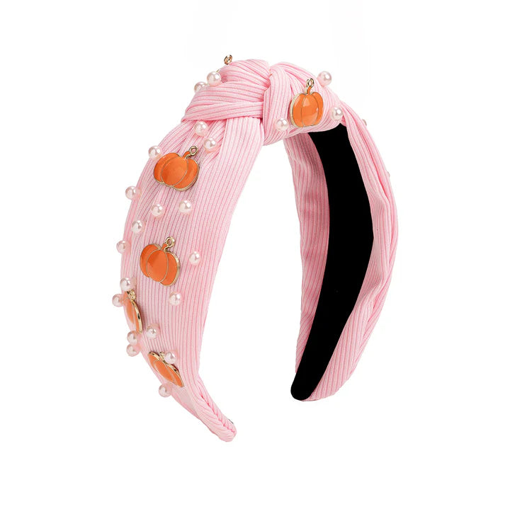 Coquette Pumpkin Gemstone Headband