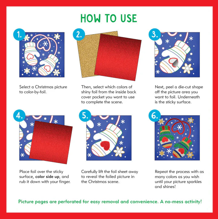Color by Foil - Christmas Sticker Book