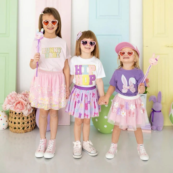 Bunny Babe Patch Easter Short Sleeve T-Shirt