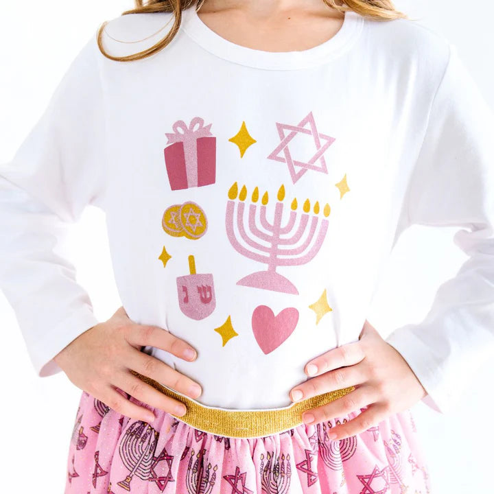 Hanukkah Doodle Long Sleeve Shirt
