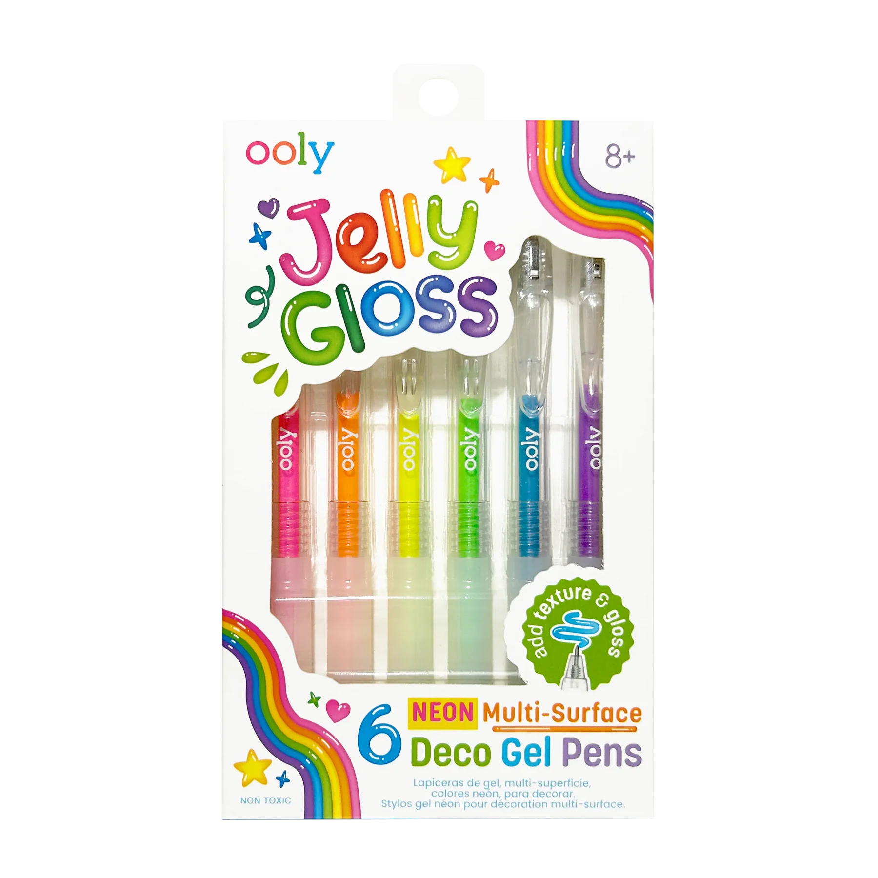 Jelly Gloss Neon Multi-Surface Deco Gel Pens (set of6)