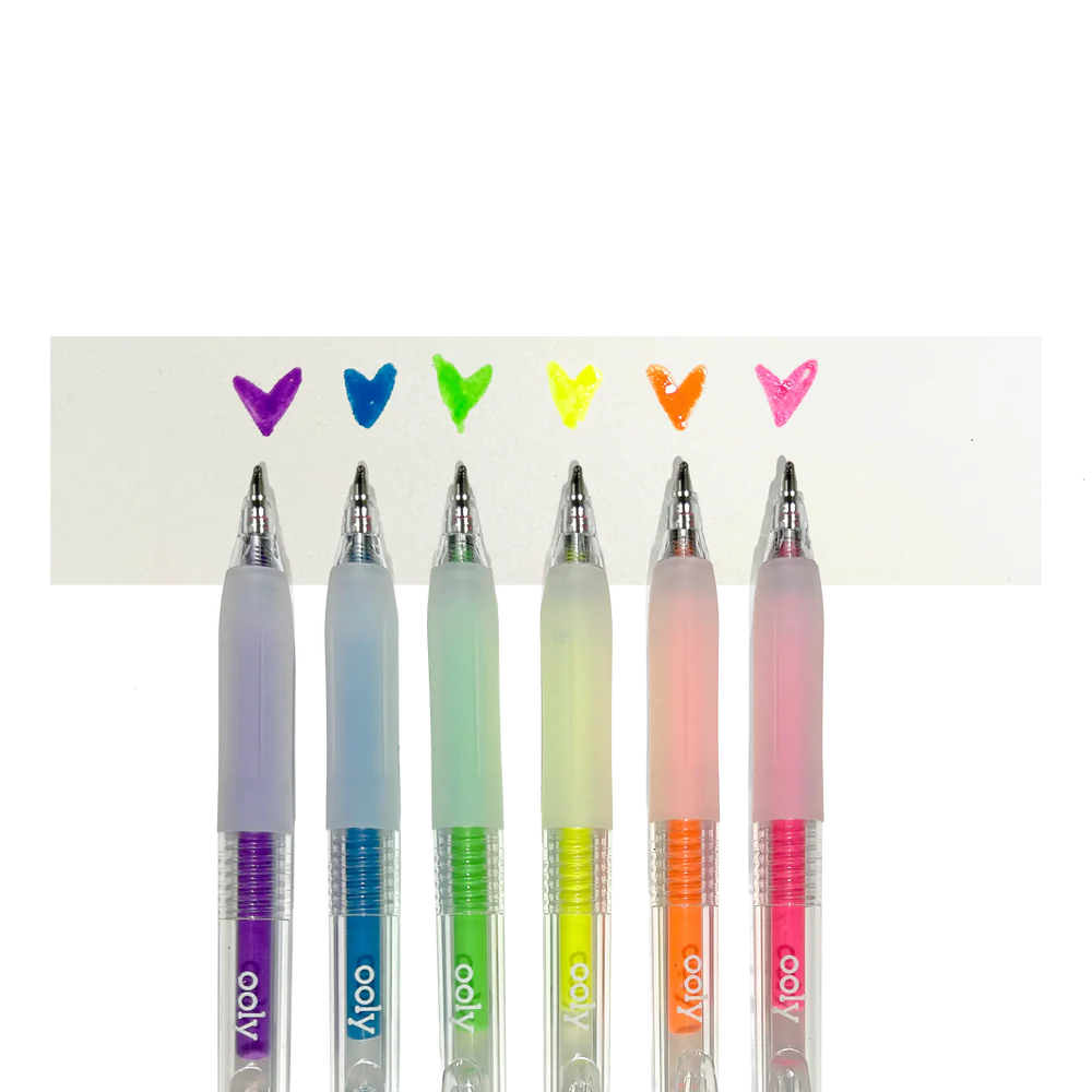 Jelly Gloss Neon Multi-Surface Deco Gel Pens (set of6)