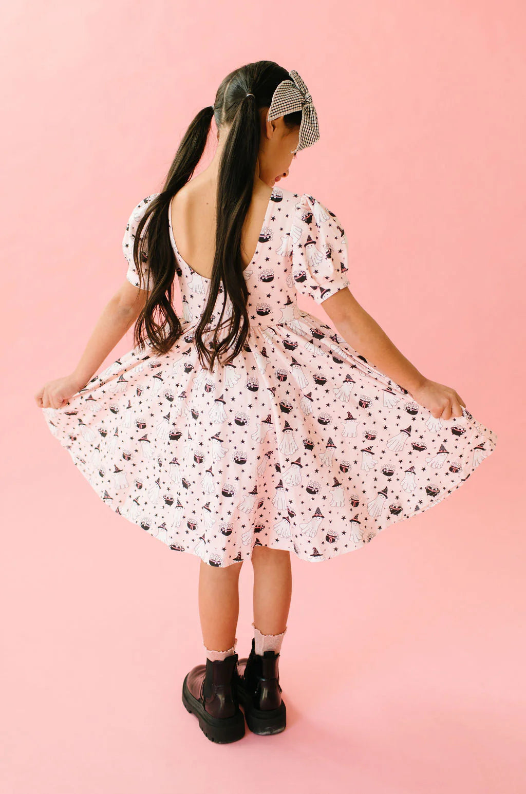 Puff Sleeve in Pink Cauldrons Dress