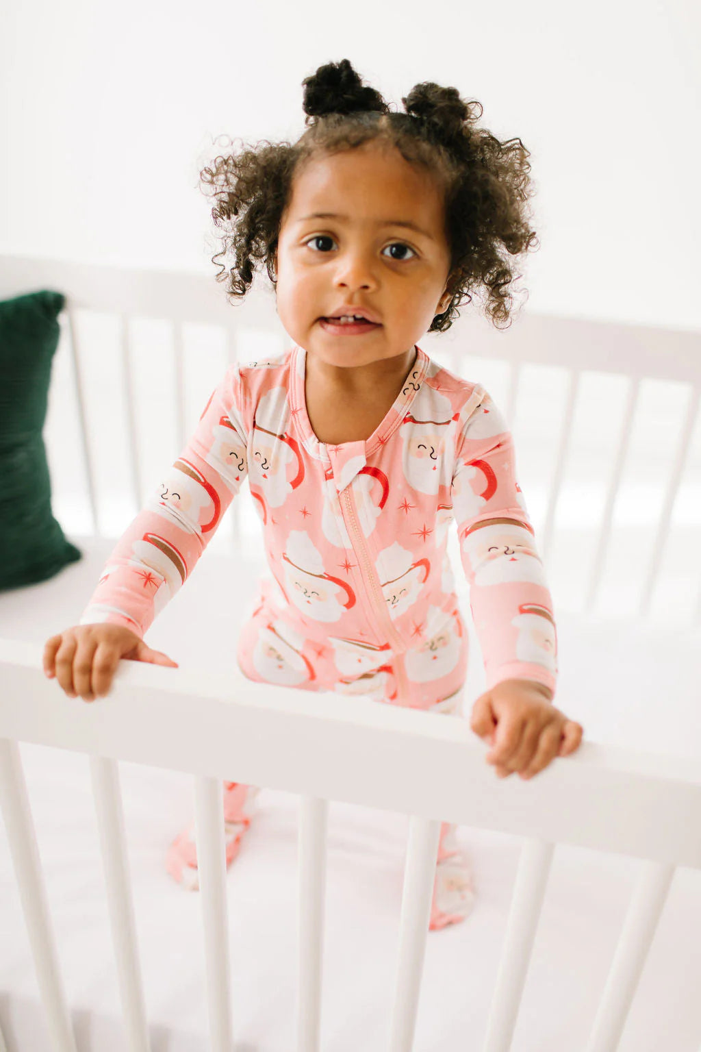 Baby Pajama Zippy in Santa Cocoa