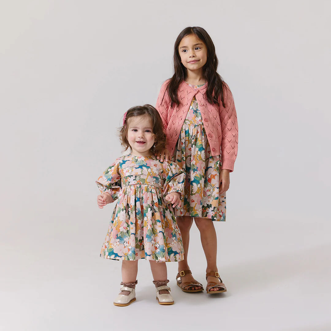 Baby Girls Evelyn Dress in Watercolor Floral