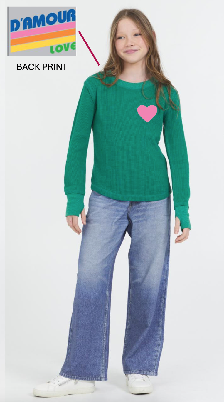 Green Thermal Crew with Heart