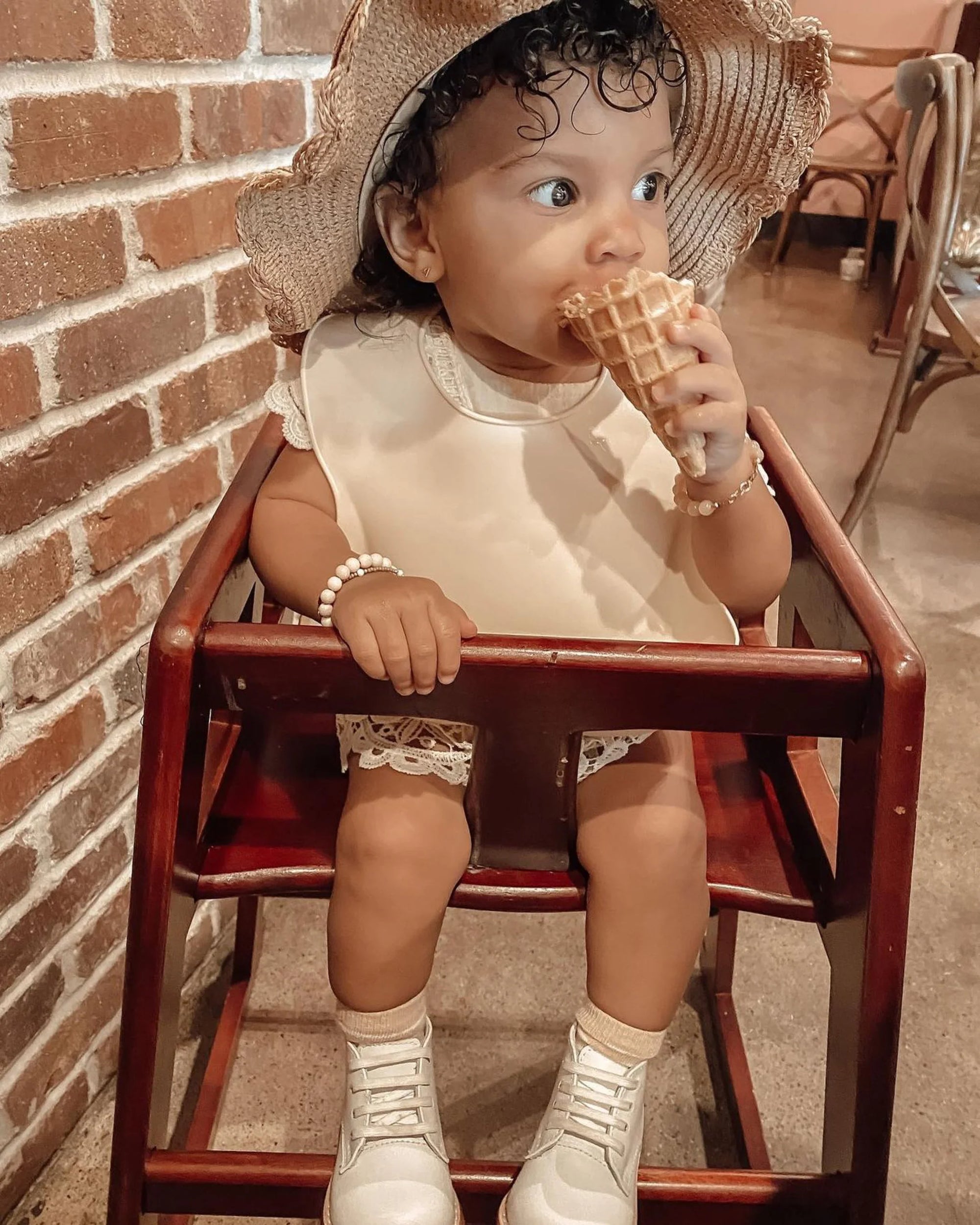 Silicone Baby Bib Roll Up & Stay Closed
