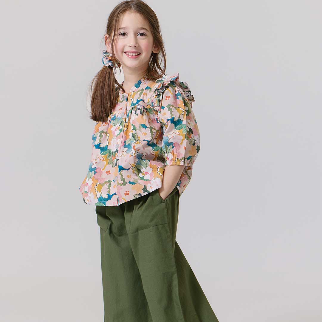 Kalani Top in Watercolor Floral