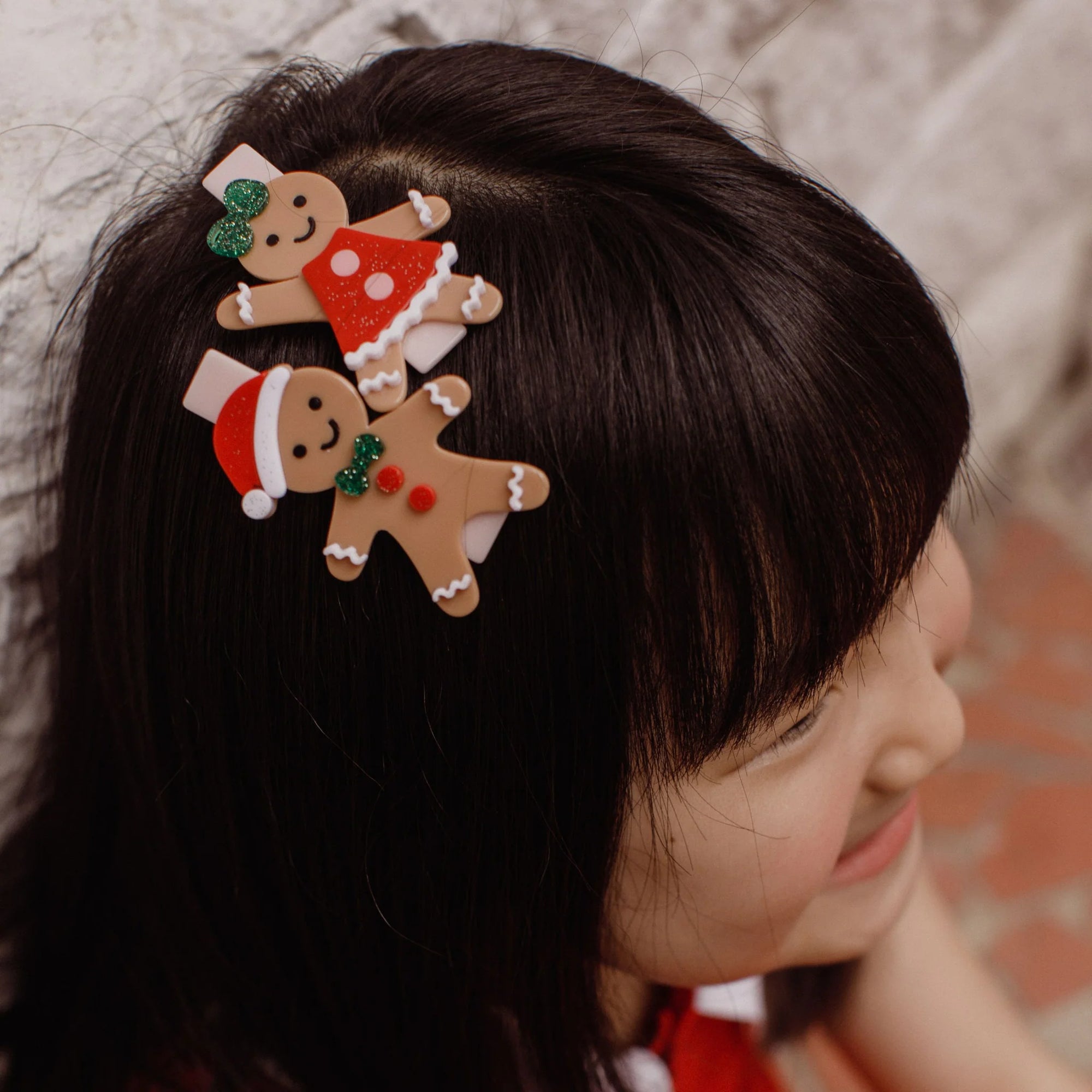 Happy Gingerbread Cookies Alligator Clips