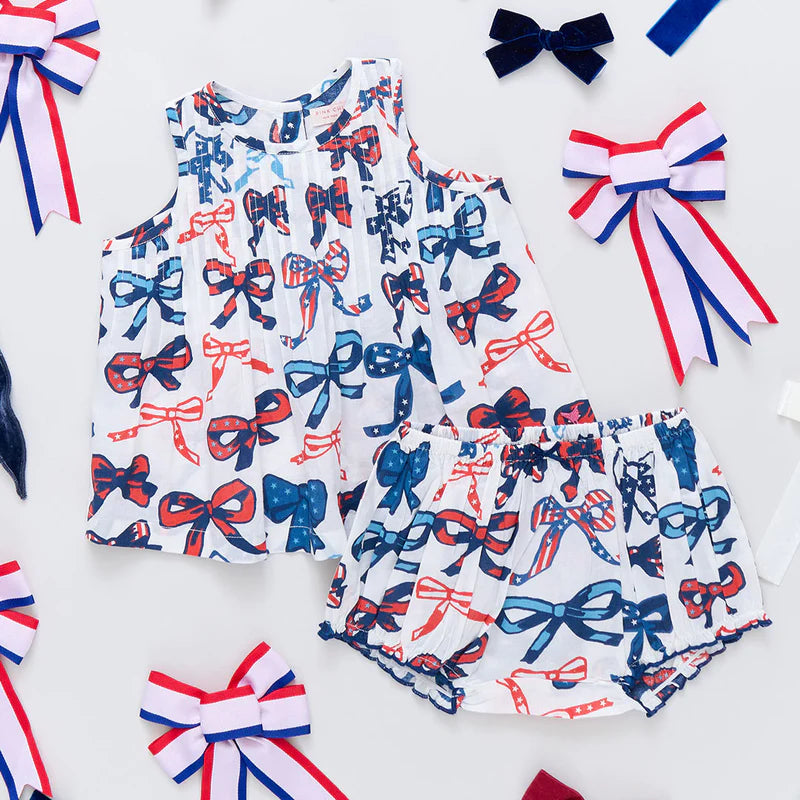Jaipur 2-piece set in Red White & Bows