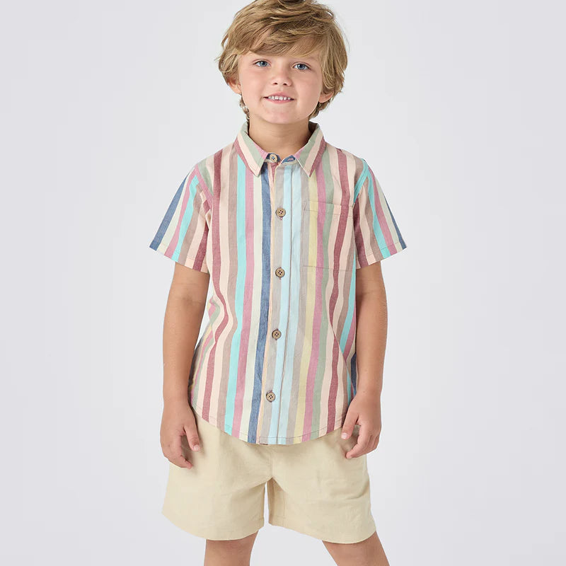 Jack Shirt in Multi Vintage Stripe