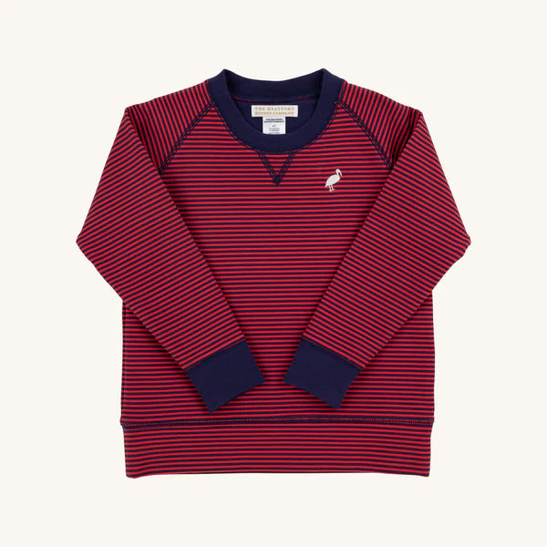 Cassidy Crewneck in Richmond Red & Nantucket Navy Stripe
