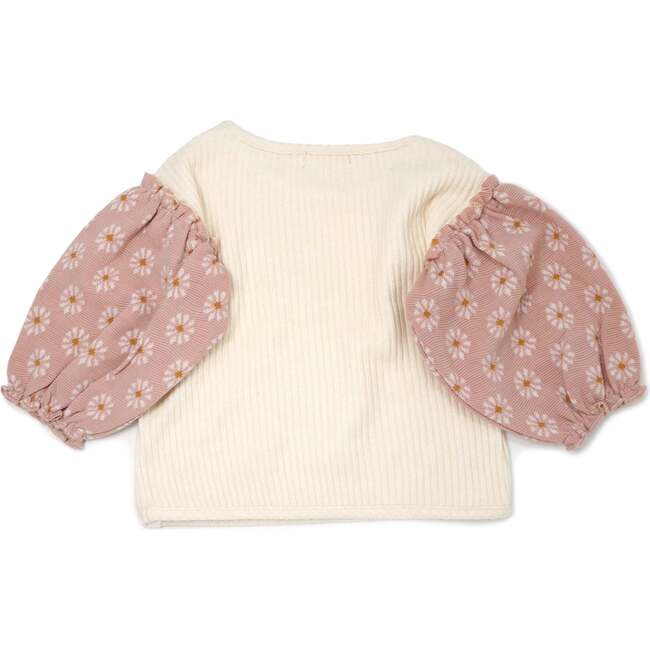 Sweaterknit Blouse Starbust Puff Sleeves