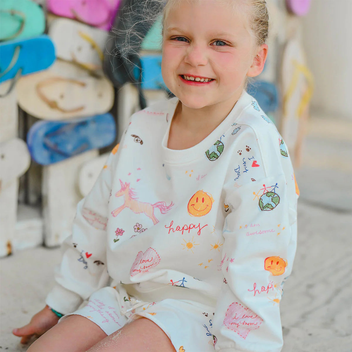 Charlie Doodle Print Sweatshirt