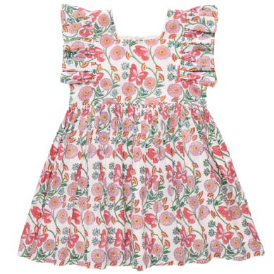 Elsie Dress in Butterfly Vines