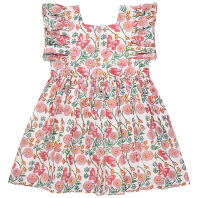 Elsie Dress in Butterfly Vines