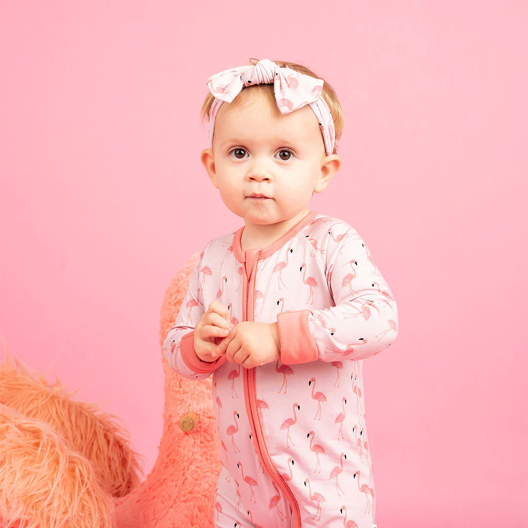 Fancy Flamingos Bamboo Baby Pajamas