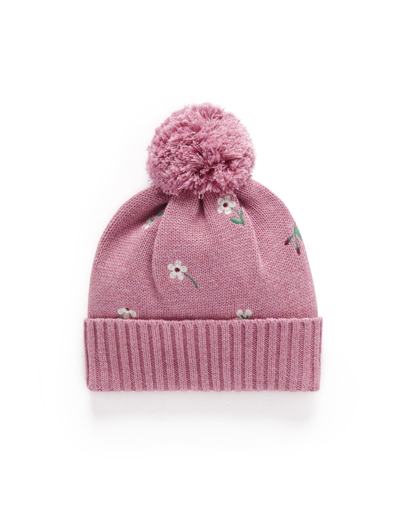 Floral Embroidered Beanie