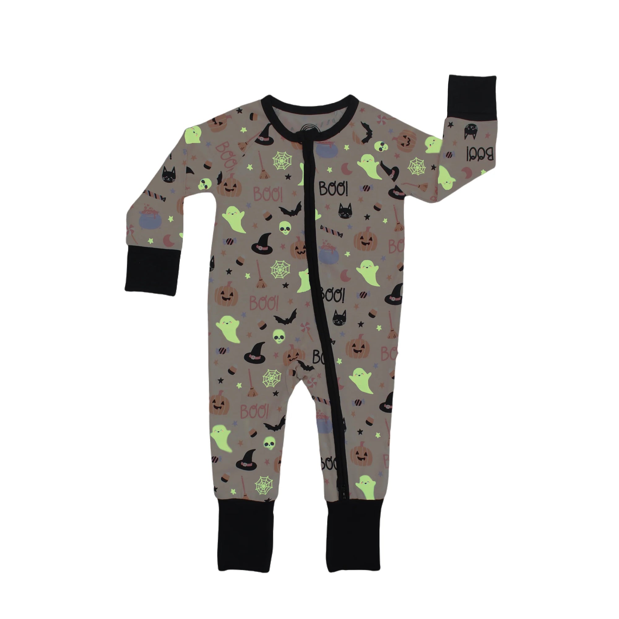 Sweet and Spooky Glow-in-the-Dark Halloween Bamboo Convertible Pajama